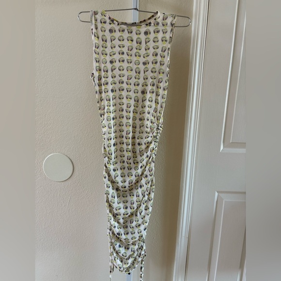 Meshki Sally Alien Print Ruched Side Mesh Mini Dress - Size XS - Picture 4 of 8